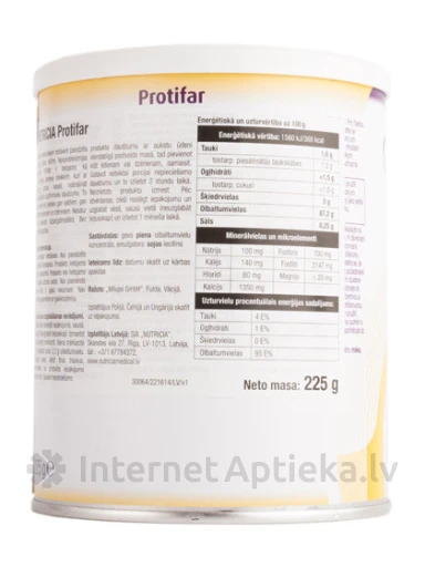 Nutricia Protifar pulveris, 225 g | internetaptieka.lv