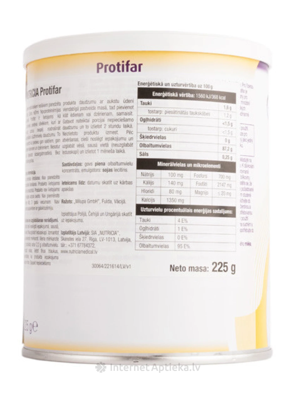 Nutricia Protifar pulveris, 225 g | internetaptieka.lv