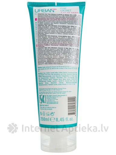 Urban Care шампунь, кокос и aлоэ, 250 мл | internetaptieka.lv