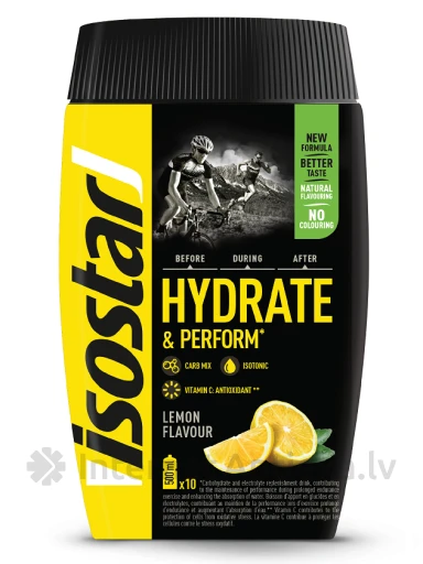 Isostar Hydrate & Perform Lemon Pulber, 400 g | internetaptieka.lv