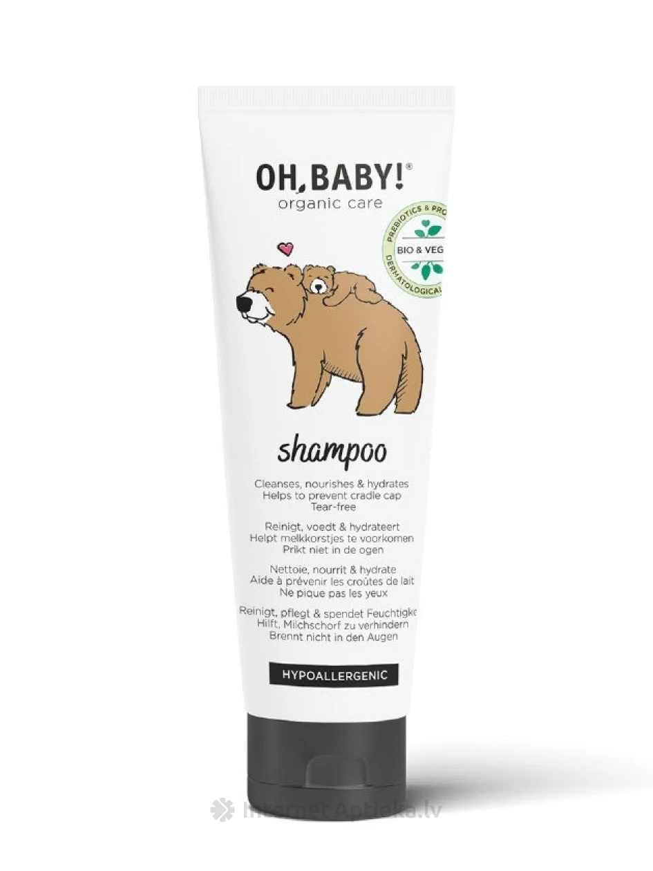 OH,BABY! Organic Care Attīrošs un mitrinošs šampūns, 200 ml | internetaptieka.lv