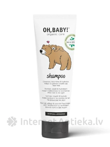 OH,BABY! Organic Care Очищающий и увлажняющий шампунь, 200 мл | internetaptieka.lv