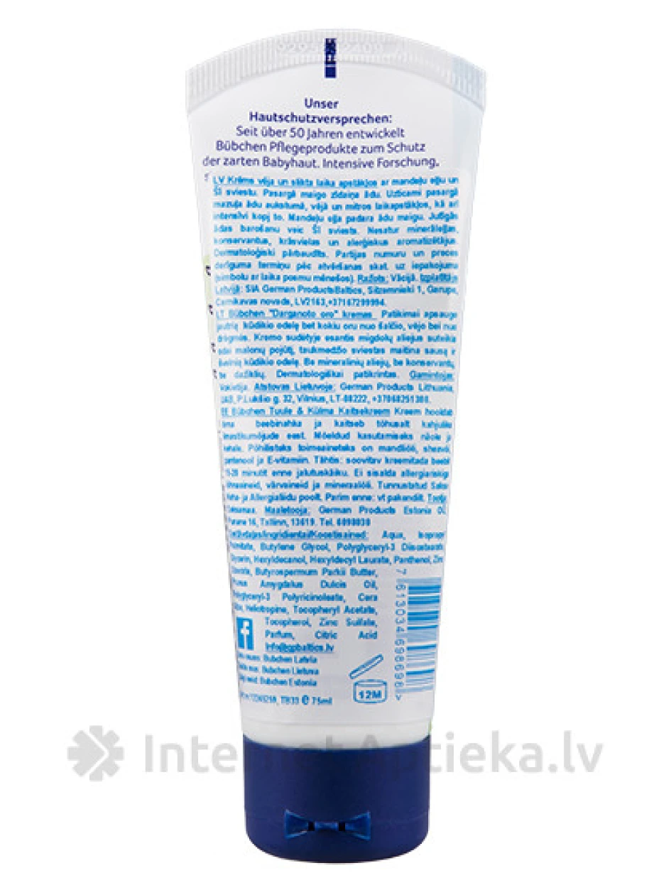 Bubcheni beebikreem halbade ilmastikutingimuste jaoks, 75 ml | internetaptieka.lv