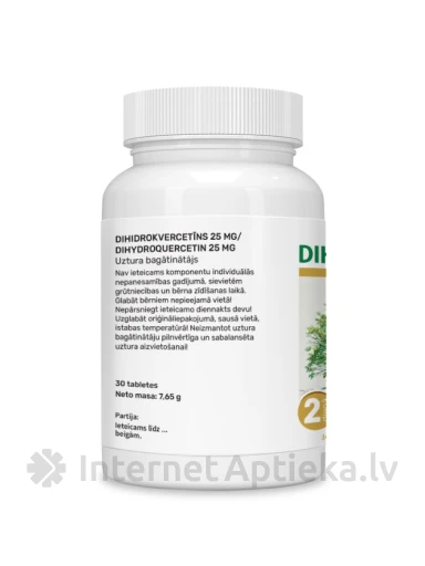 Dihüdrokvortsetiin 25 mg, 30 tabletid | internetaptieka.lv