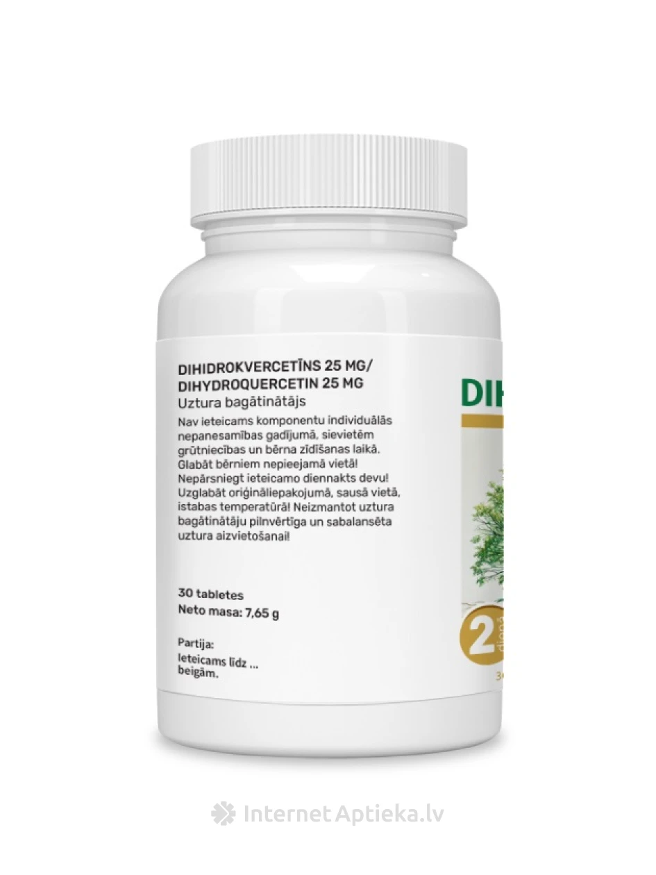 Dihüdrokvortsetiin 25 mg, 30 tabletid | internetaptieka.lv