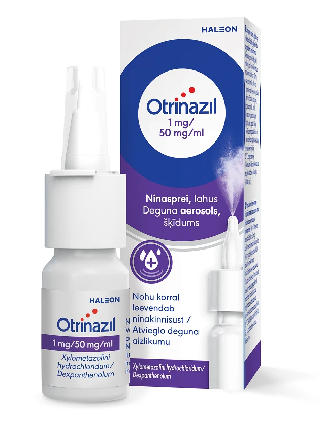 Otrinazil 1 mg/50 mg/ml deguna aerosols, šķīdums