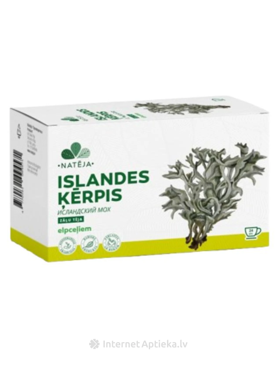Natēja Islandes ķērpja tēja, 24 paciņas | internetaptieka.lv