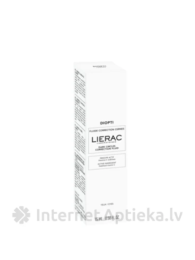 LIERAC DIOPTI tumšos lokus koriģējošs acu fluīds, 15 ml | internetaptieka.lv