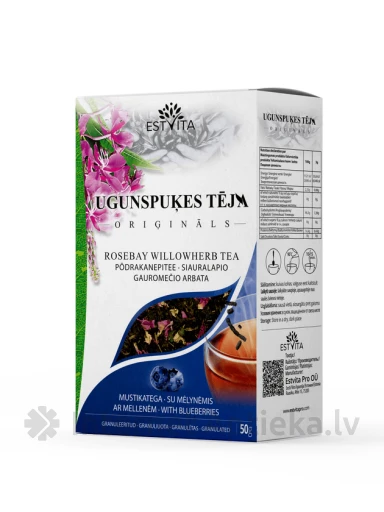 Ugunspuķes grаnulēta tēja ar mellenēm, 50 g | internetaptieka.lv