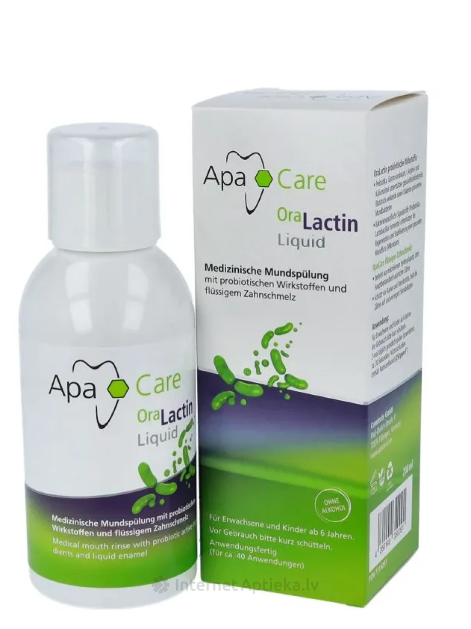 ApaCare Liquid антибактериальная жидкость для полоскания рта, 200 мл | internetaptieka.lv