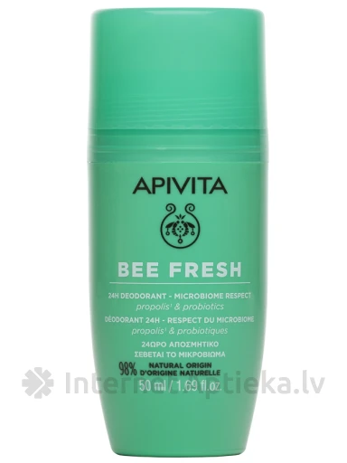APIVITA BEE FRESH 24h Microbiome Respect deodorant, 50 ml | internetaptieka.lv