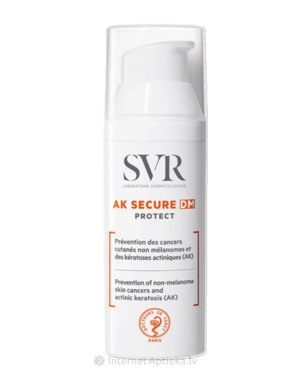 SVR AK SECURE DM PROTECT медицинское устройство для профилактики немеланомного рака и актинической кератозы (АК) SPF50+, 50 ml | internetaptieka.lv