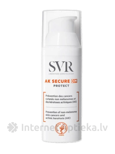 SVR AK SECURE DM PROTECT медицинское устройство для профилактики немеланомного рака и актинической кератозы (АК) SPF50+, 50 ml | internetaptieka.lv