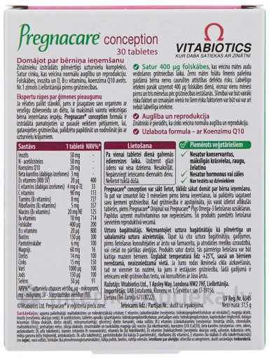 Pregnacare conception, 30 таблеток | internetaptieka.lv