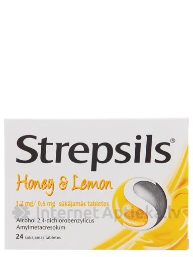 Strepsils Honey & Lemon, 24 sūkajamās tabletes | internetaptieka.lv