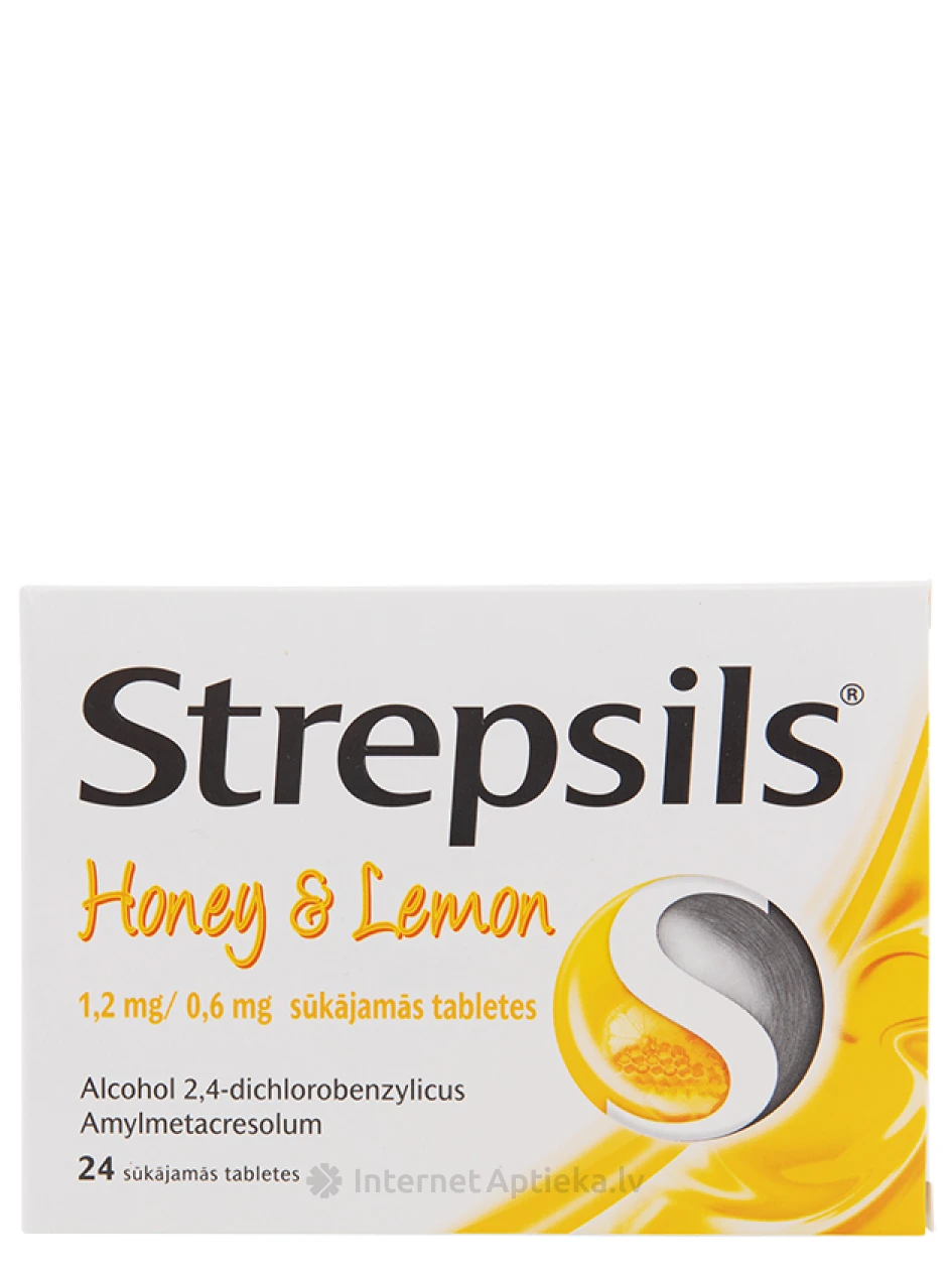 Strepsils Honey & Lemon, 24 sūkajamās tabletes | internetaptieka.lv