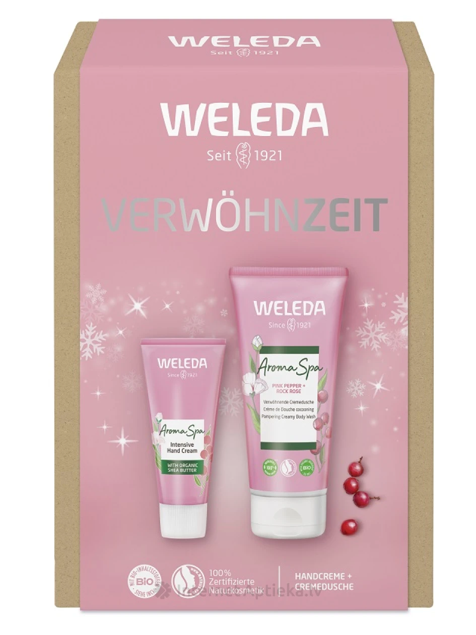 WELEDA Aroma Spa komplekt: dušigeel + kätekreem | internetaptieka.lv