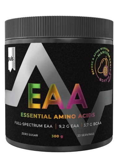Puls EAA Mango pasiflora аминокислотный порошок, 300 г | internetaptieka.lv