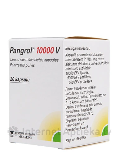 Pangrol 10000 V, 20 kapsulas | internetaptieka.lv