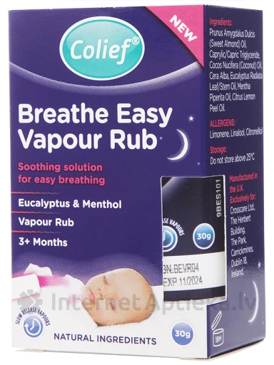 Colief breathe easy Vapour rub balzams, 30 g | internetaptieka.lv