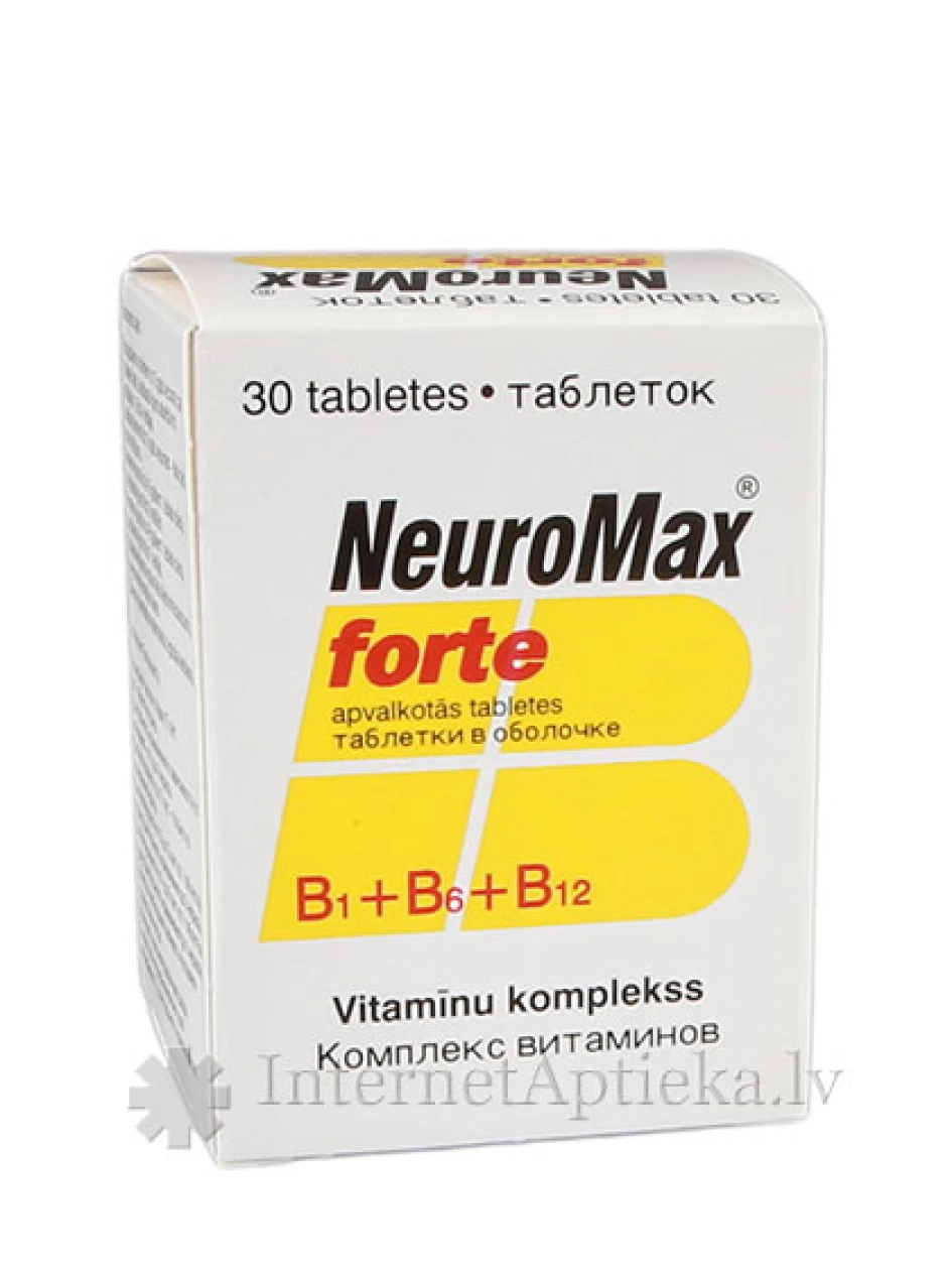 NeuroMax Forte vitamīni B1+B6+B12, 30 tabletes | internetaptieka.lv