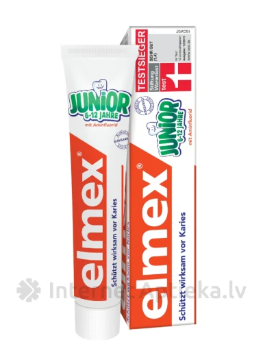 Elmex Anti-Caries Junior 6-12 hambapasta, 75 ml | internetaptieka.lv