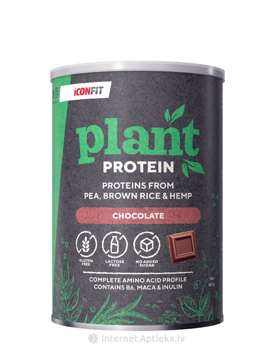 ICONFIT Plant Protein - Chocolate, 480 г | internetaptieka.lv