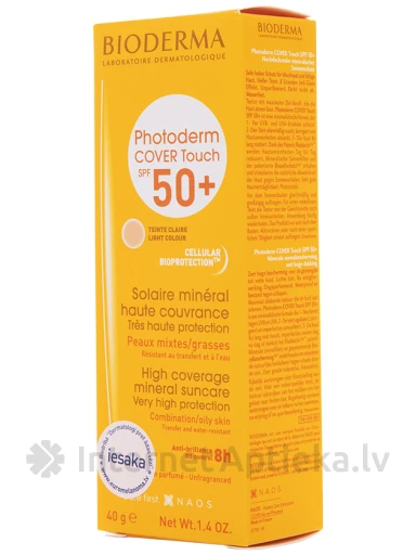 Bioderma Photoderm Cover touch SPF50+ heledalt toonitud, 40 g | internetaptieka.lv