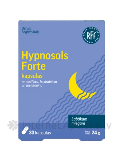 RFF Hypnosols Forte kapslid passifloraga, palderjāniga ja melatoniiniga, 30 kapslit | internetaptieka.lv