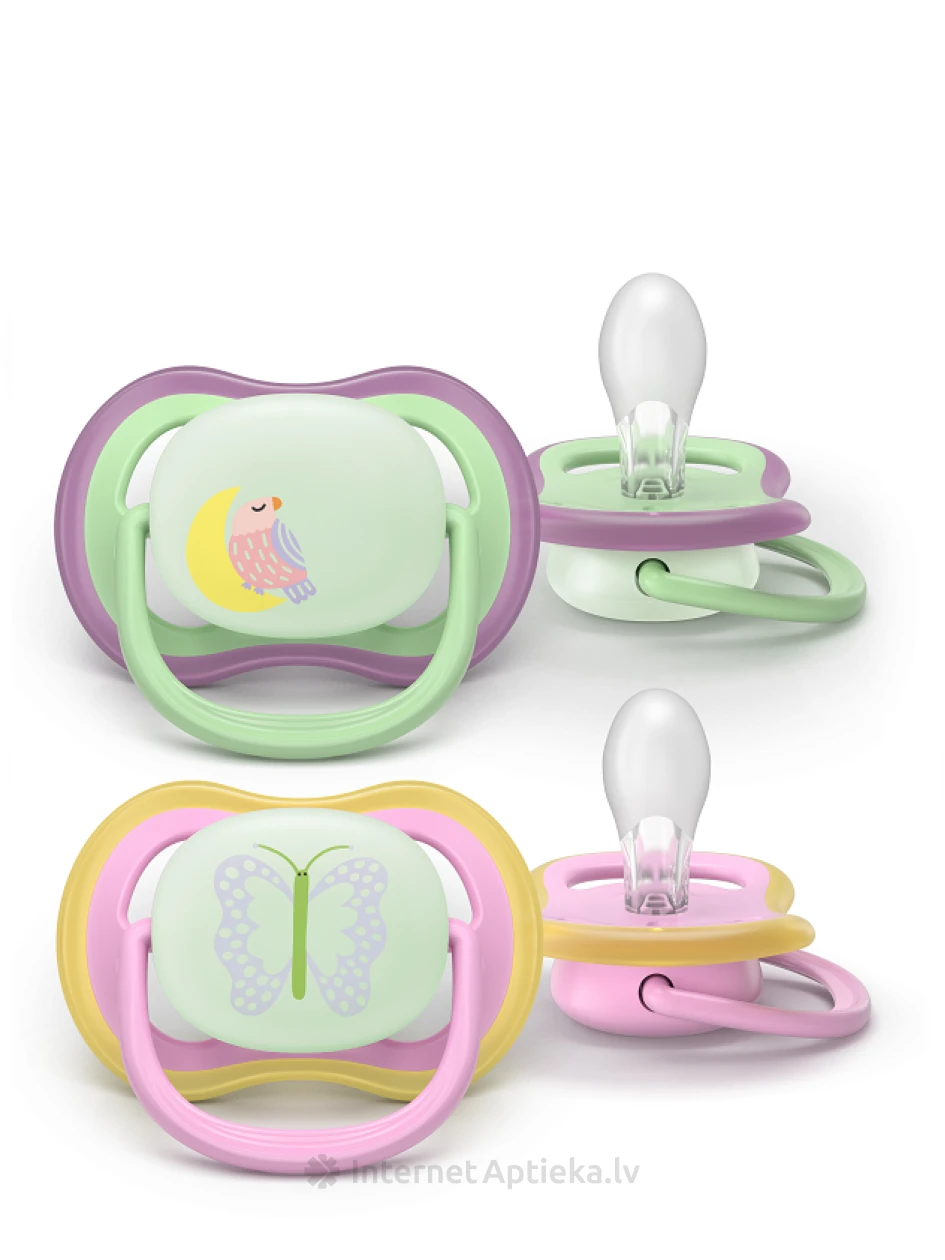 Philips Avent Ultra Air Night Соска-пустышка 6-18 месяцев, 2 шт. | internetaptieka.lv
