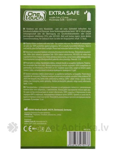 One Touch Extra Safe Презервативы, 12 шт. | internetaptieka.lv