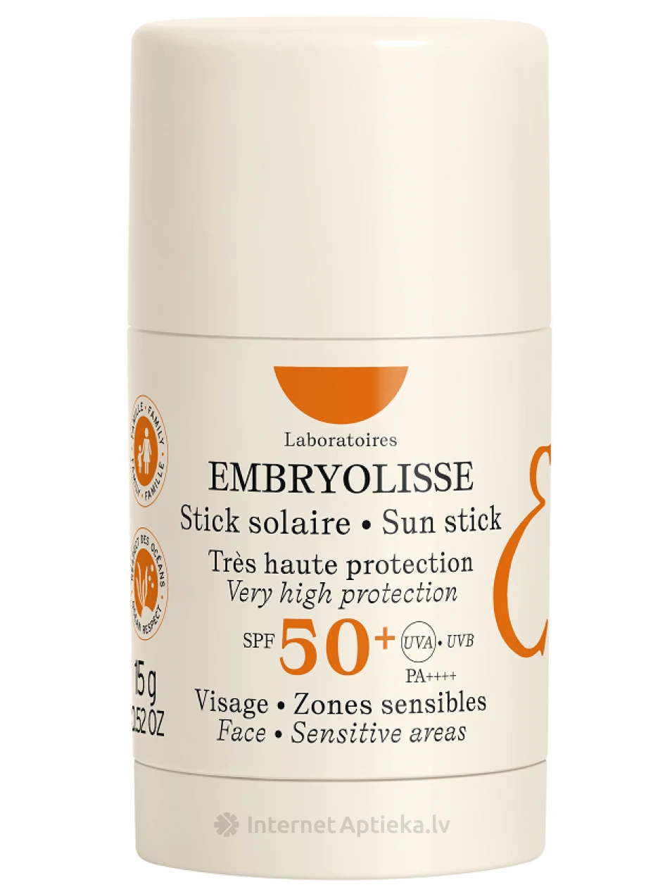 Embryolisse Sun Stick SPF50+ kaitse päikesevalguse eest, 15 g | internetaptieka.lv