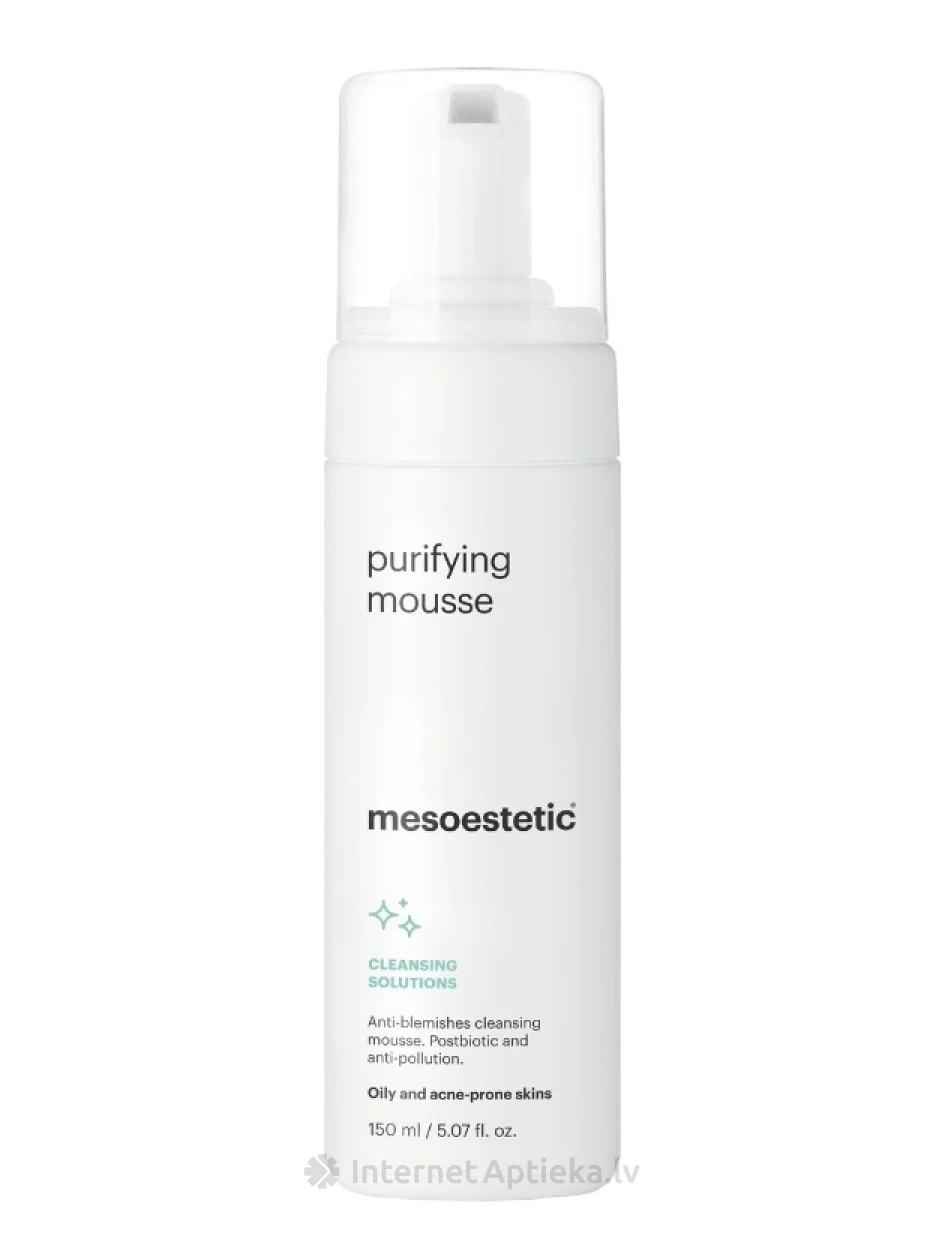Mesoestetic purifying mousse attīrošas putas sejai, 100 ml | internetaptieka.lv