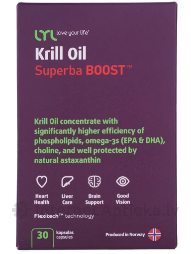 LYL Krill oil Superba BOOST, 30 kapsulas | internetaptieka.lv