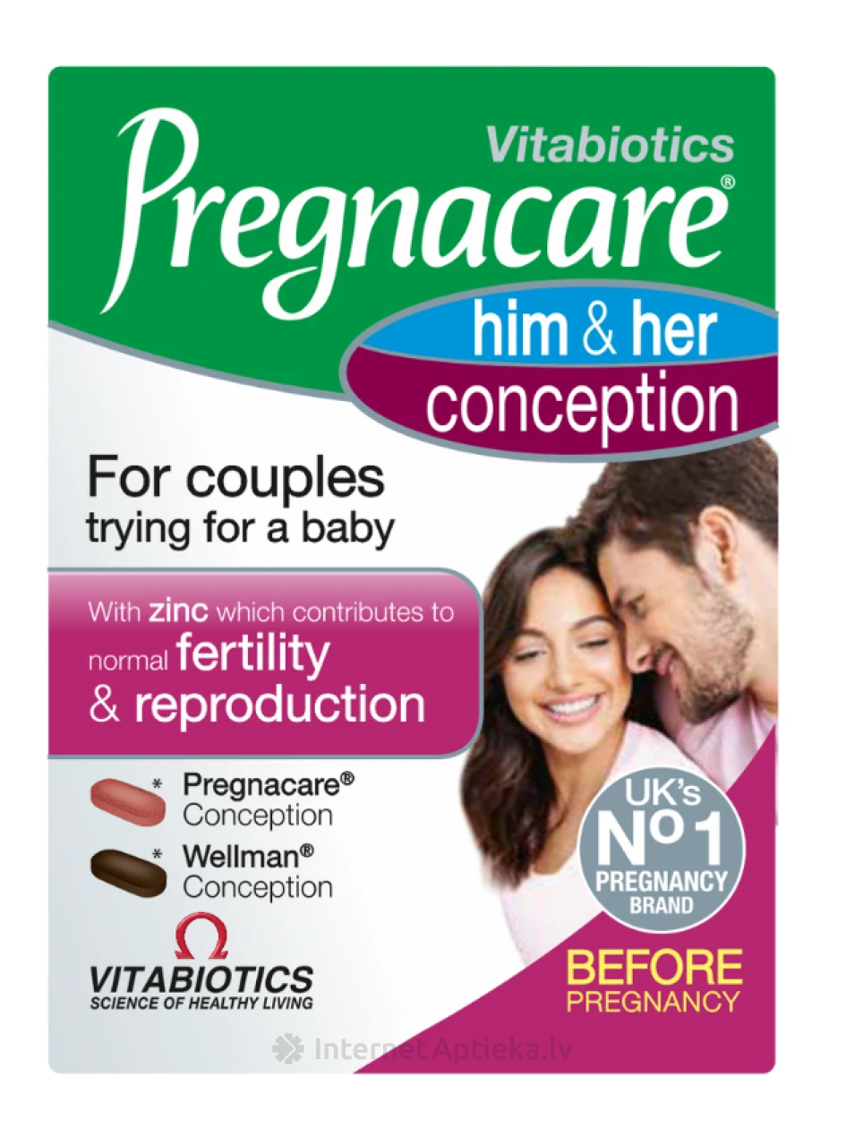 Pregnacare® Him & Her Conception tabletes, 60 gb. | internetaptieka.lv