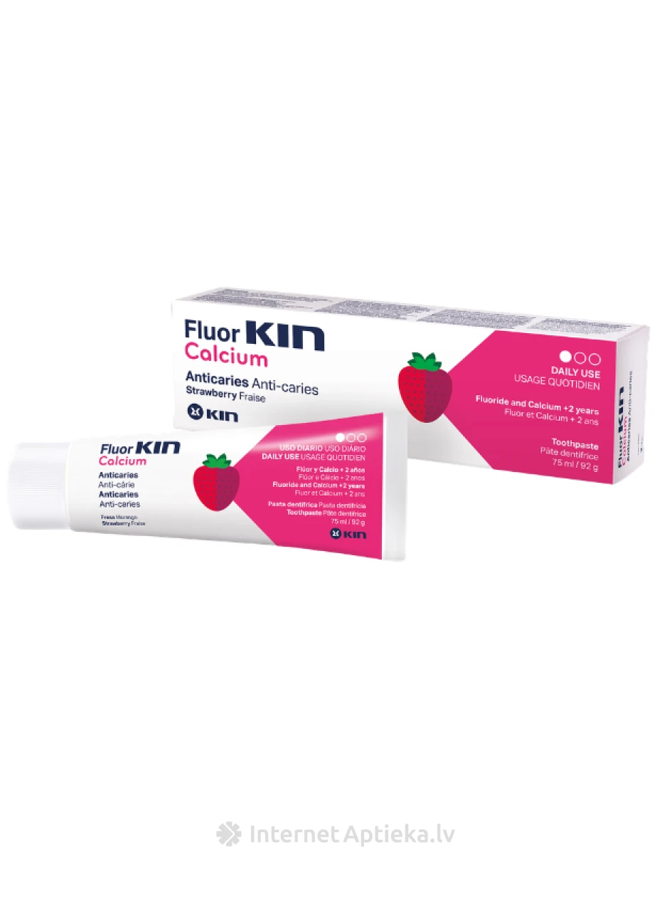 KIN FLUOR CALCIUM hambapasta, 75 ml | internetaptieka.lv