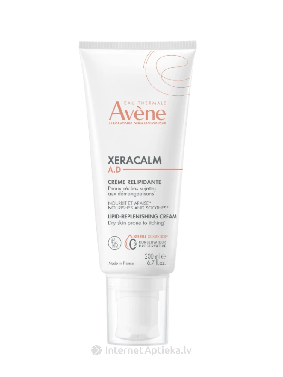 AVENE XERACALM A.D. lipīdus atjaunošs un mīkstinošs krēms, 200 ml | internetaptieka.lv