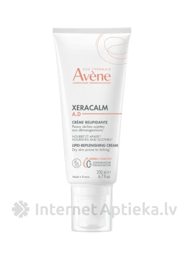 AVENE XERACALM A.D. lipīdus atjaunošs un mīkstinošs krēms, 200 ml | internetaptieka.lv