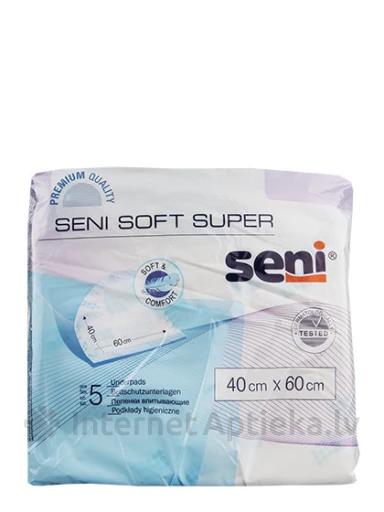 Seni Soft Super Гигиенические пеленки 40 x 60 см, 5 шт. | internetaptieka.lv
