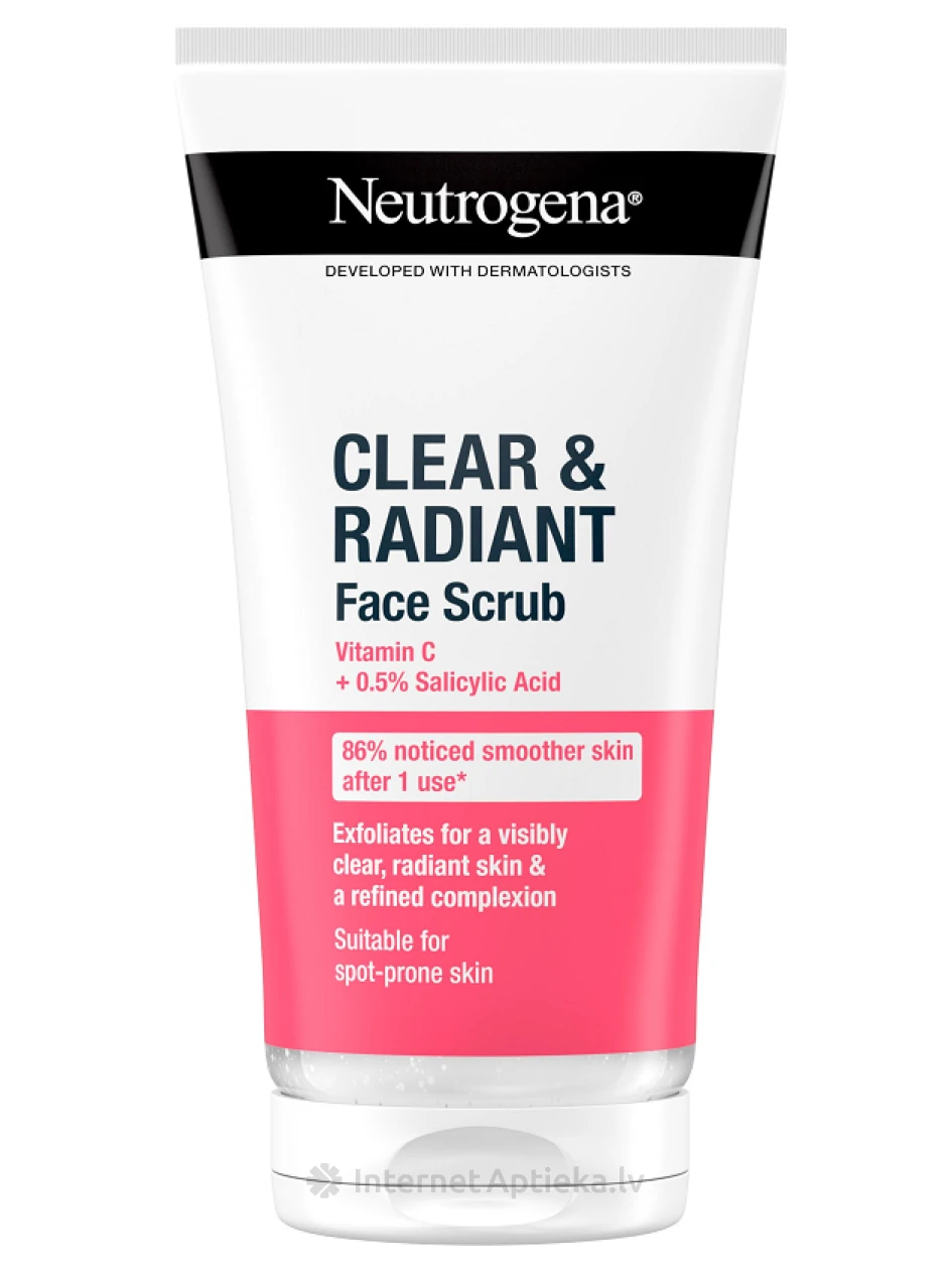 NEUTROGENA Clear&Radiant Скраб без масла, 150 мл | internetaptieka.lv