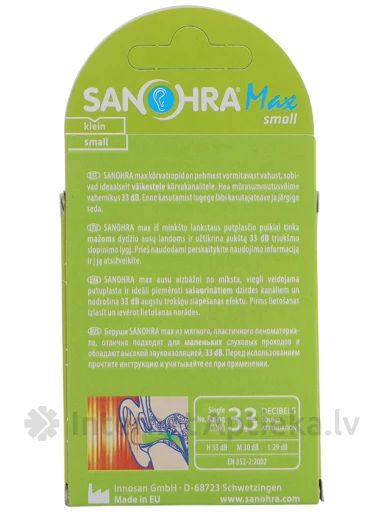 Sanohra Max children ausu aizbāžņi bērniem, 12 gb. | internetaptieka.lv