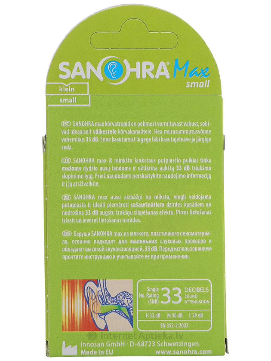 Sanohra Max laste kõrvatropid lastele, 12 tk. | internetaptieka.lv