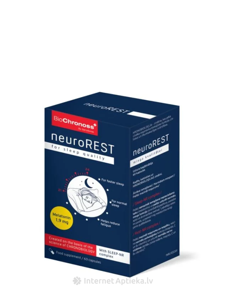 BioChronoss NeuroREST kapsulės, 60 vnt. | internetaptieka.lv