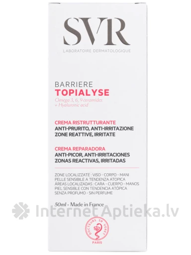 SVR крем для рук, лица, тела, кожных складок, 50 мл | internetaptieka.lv