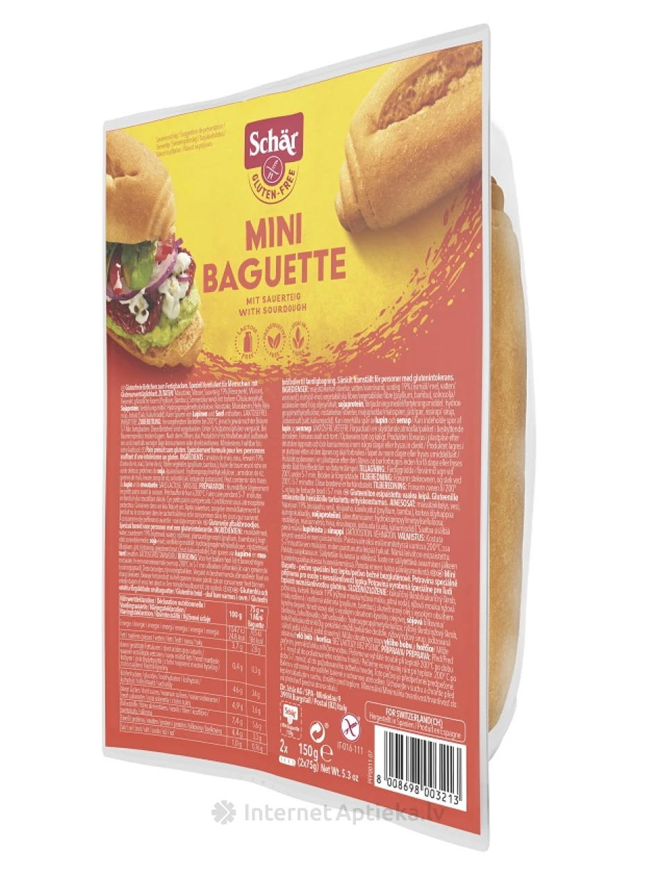 SCHAR мини багет, 150 гр | internetaptieka.lv
