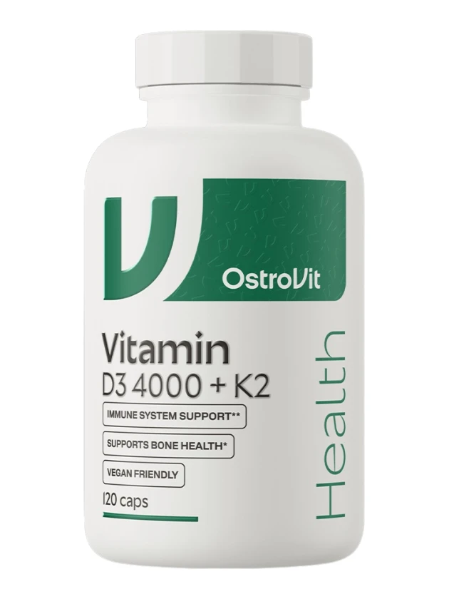 OstroVit Vitamin D3 4000 + K2 vege kapsulas, 120 gab.