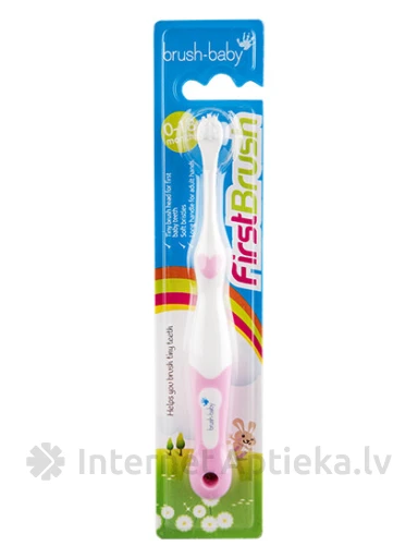 Brush-Baby pirmā zobu birstīte, rozā, 1 gb. | internetaptieka.lv