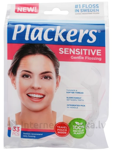 Зубная нить Plackers Sensitive, 33 шт. | internetaptieka.lv