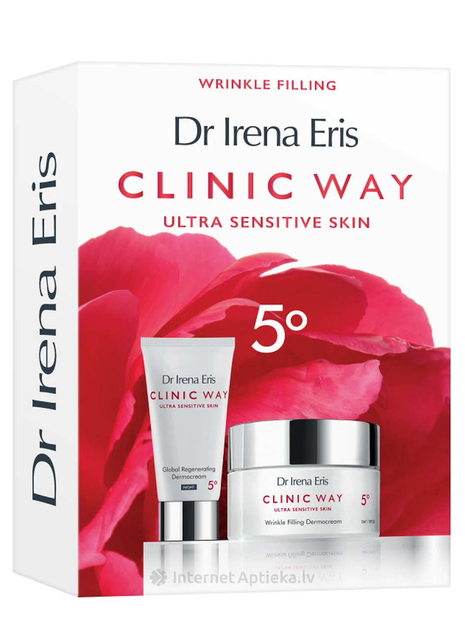 CLINIC WAY 5° WRINKLE FILLING KOMPLEKTS 70+ ar pretnovecošanās sejas dienas un nakts krēmiem | internetaptieka.lv