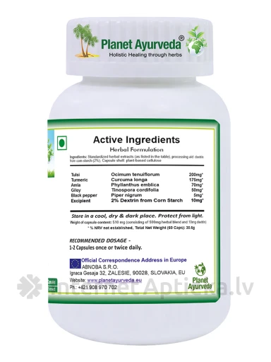 Fluendza Planet Ayurveda® капсулы, 60 шт. | internetaptieka.lv